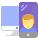 Ilustração de computador e celular